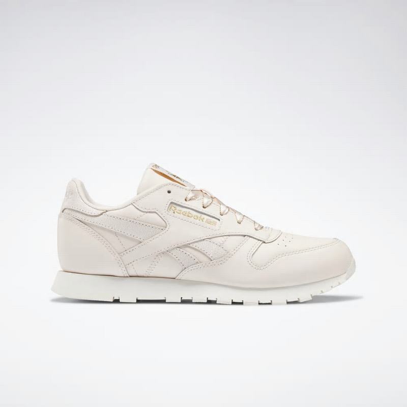 Reebok Classic Leather Tenisky Dievcenske - Ruzove/Zlate QP9198UR